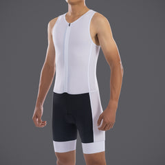 Santic  Custom Mens Sleeveless Tri Suit Triathlon Suit Men Racing Tri Cycling Skin Suit Bike Swim Run