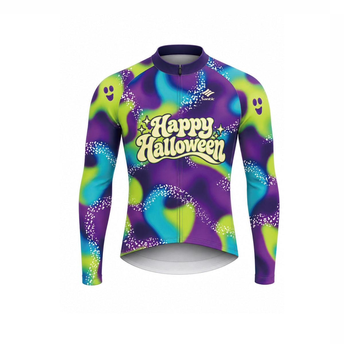 Moonlit Miles – Custom Halloween Long Sleeve Cycling Jersey