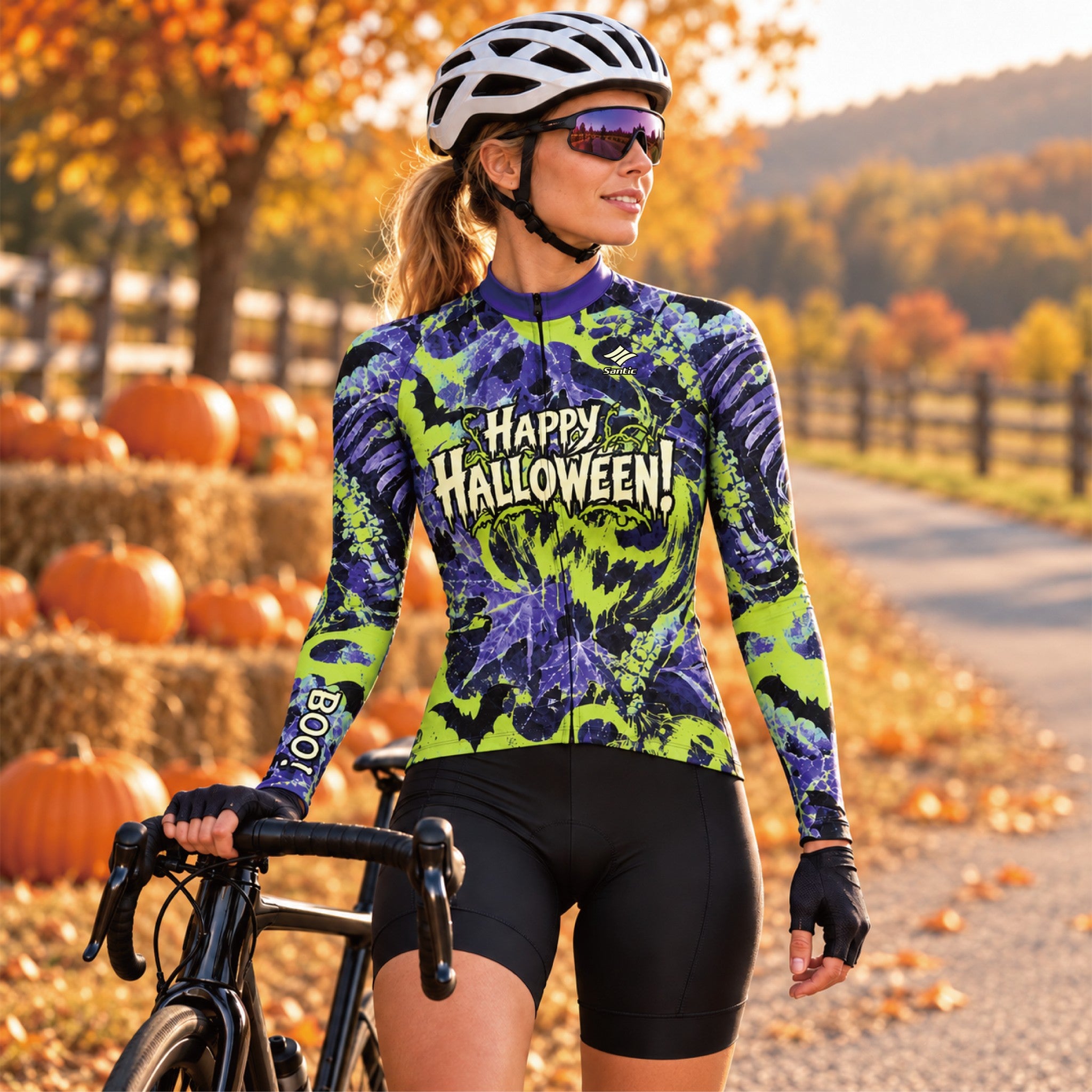 Midnight Ride – Custom Halloween Long Sleeve Cycling Jersey