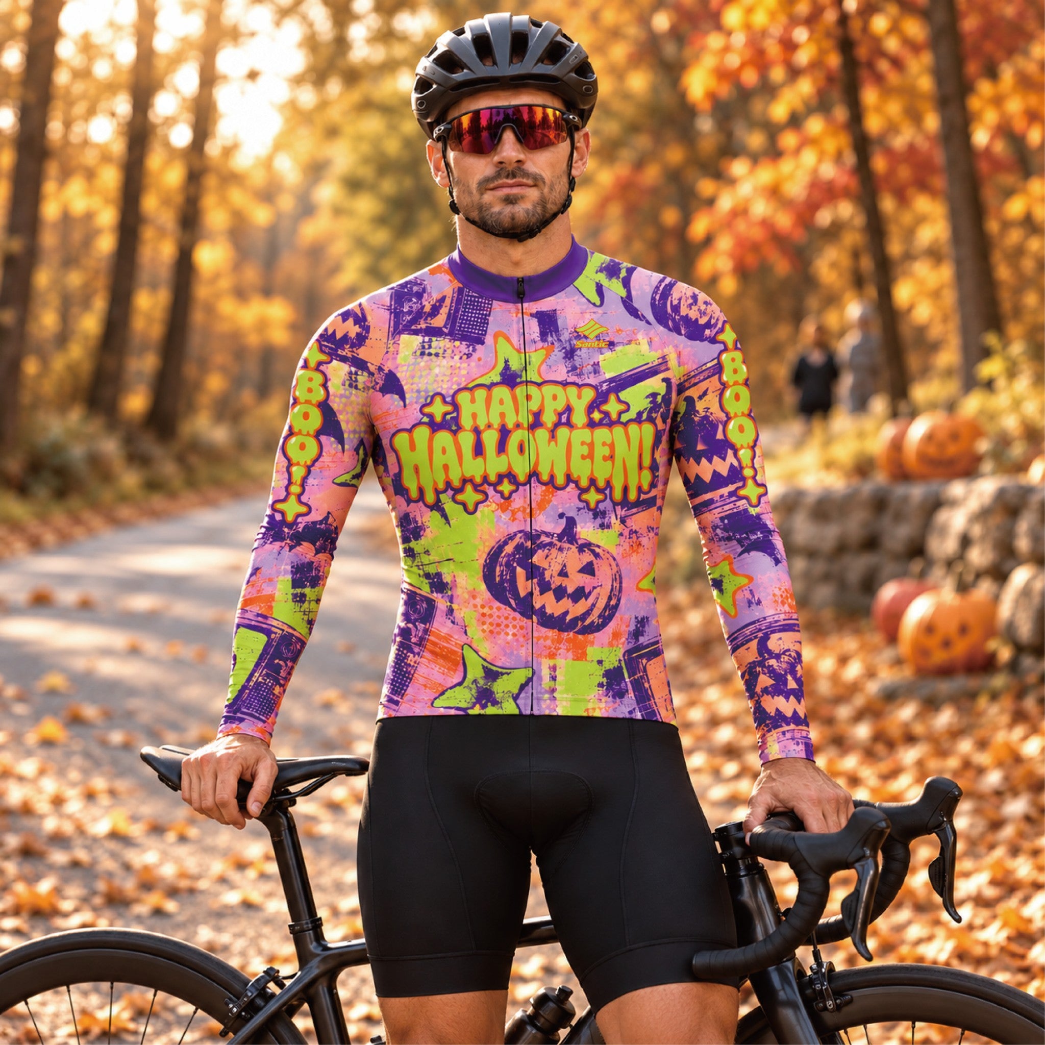 Twilight Chase – Custom Halloween Long Sleeve Cycling Jersey