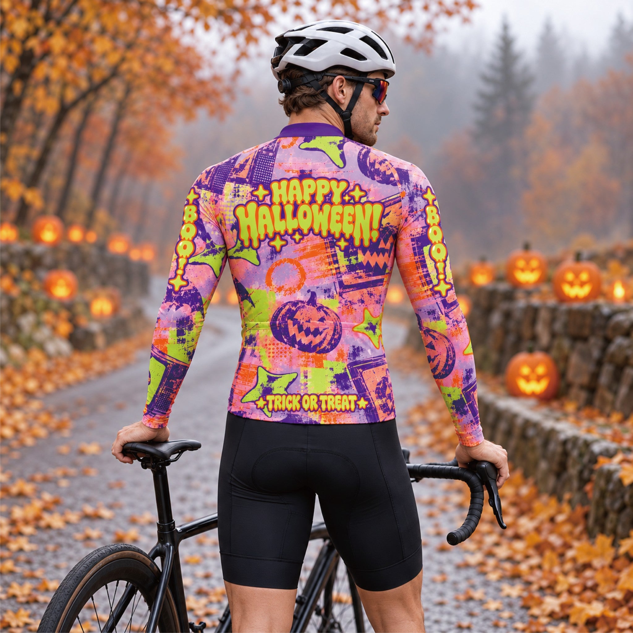 Twilight Chase – Custom Halloween Long Sleeve Cycling Jersey
